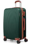 CALDARIUS Suitcase Medium Size Lightweight Hardshell Luggage | 4 Dual Spinner Wheels | Trolley Suitcase | Medium 24" Hold Check in Luggage |3 Digit Combination Lock (Dark Green, Medium 24'')