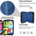 CALDARIUS Suitcase Medium Size Lightweight Hardshell Luggage | 4 Dual Spinner Wheels | Trolley Suitcase | Medium 24" Hold Check in Luggage |3 Digit Combination Lock (Dark Green, Medium 24'')