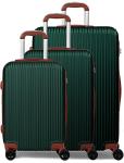 CALDARIUS Suitcase Medium Size Lightweight Hardshell Luggage | 4 Dual Spinner Wheels | Trolley Suitcase | Medium 24" Hold Check in Luggage |3 Digit Combination Lock (Dark Green, Medium 24'')