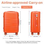 British Traveller Medium Size Suitcase Durable PC Hard Shell Luggage Suitcase 