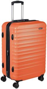 Amazon Basics Hardside Luggage ABS Hard-Shell Spinner/Suitcase with 4 Wheels, 68 cm, Burnt Orange