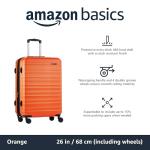 Amazon Basics Hardside Luggage ABS Hard-Shell Spinner/Suitcase with 4 Wheels, 68 cm, Burnt Orange