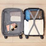 Amazon Basics Hardside Luggage ABS Hard-Shell Spinner/Suitcase with 4 Wheels, 68 cm, Burnt Orange