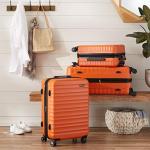Amazon Basics Hardside Luggage ABS Hard-Shell Spinner/Suitcase with 4 Wheels, 68 cm, Burnt Orange