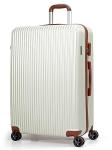 CALDARIUS Suitcase Large | Lightweight Hard Shell ABS Large Suitcase | 4 Dual Spinner Wheels Suitcase | Hold Check in Luggage | 3 Digit Combination Lock | (White, Large 28'')