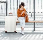 CALDARIUS Suitcase Large | Lightweight Hard Shell ABS Large Suitcase | 4 Dual Spinner Wheels Suitcase | Hold Check in Luggage | 3 Digit Combination Lock | (White, Large 28'')