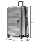HAUPTSTADTKOFFER Mitte - Large Hard-Shell Suitcase, TSA, 4 Wheels, Check-In Luggage with 8 cm Volume Expansion, 77cm, 130 liters, Matt silver