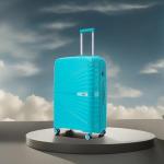 ATX Luggage 28" Large Suitcase Polypropylene Super Lightweight Durable Hard Shell Suitcase with 4 Dual Spinner Wheels and Built-in TSA Lock (Turquoise, 110 Liters)