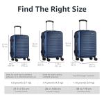 Amazon Basics Hardside Luggage ABS Hard-Shell Spinner/Suitcase with 4 Wheels, 68 cm, Navy Blue
