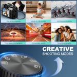 NBD 4K Digital Camera  - 48MP/60FPS Video Camera for Vlogging, WiFi & App Control, YouTube Vlogging Camera with 32GB TF Card. Wide-Angle & Macro Lens Included (Black)
