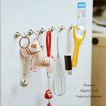 Neosmuk Magnetic Hooks for Cruise Cabins, 22lb+ Heavy Duty Strong Metal Magnets with Hooks, Hangers for Ship, Fridge, Wall, Ceiling, Van, and Clothes Hanging Essentials (Pack of 10, White)
