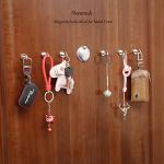 Neosmuk Magnetic Hooks for Cruise Cabins, 22lb+ Heavy Duty Strong Metal Magnets with Hooks, Hangers for Ship, Fridge, Wall, Ceiling, Van, and Clothes Hanging Essentials (Pack of 10, White)