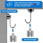 Grtard 3 Pack Magnetic Hooks 25Lbs Neodymium Magnet with Hooks, Strong Swivel Magnetic Hooks for Cruise Cabin Storage Solution