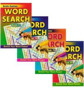 WF Graham Set of 4 A5 Brain Games Word Search Books