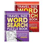 Squiggle - A5 Spiral Bound Travel Size Word Search Puzzle Books - Set of 2