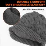 ARRIS Heated Hat Electric Winter Heated Beanie Head Warmer with 7.4V Rechargeable Battery Black