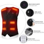 BSEICAL Heated Jackets for Men USB, Heated Gilet Electric, Heated Body Warmer Mens Womens, Heat Vest Washable, Heated Clothing with 3 Levels Heat Settings for Outdoor Skiing Camping Hiking Unisex (Black, L)