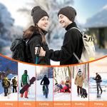 ARRIS Heated Hat Electric Winter Heated Beanie Head Warmer with 7.4V Rechargeable Battery Black