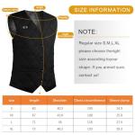 BSEICAL Heated Jackets for Men USB, Heated Gilet Electric, Heated Body Warmer Mens Womens, Heat Vest Washable, Heated Clothing with 3 Levels Heat Settings for Outdoor Skiing Camping Hiking Unisex (Black, L)