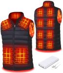 WEKIT Heated Vest with Battery Pack Unisex Warming Heating Clothes with 3 Heating Levels 17 Heating Zones Electric Heated Vest(XL)