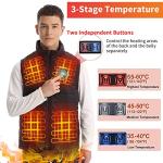 WEKIT Heated Vest with Battery Pack Unisex Warming Heating Clothes with 3 Heating Levels 17 Heating Zones Electric Heated Vest(XL)