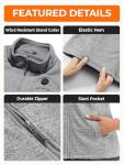 ORORO Women's Heated Fleece Gilet with Power Bank - Electric Heated Vest for Women Base Layer (Charger Not Included) (Flecking Grey,L)