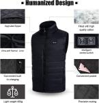 WEKIT Heated Vest with Battery Pack Unisex Warming Heating Clothes with 3 Heating Levels 17 Heating Zones Electric Heated Vest(XL)