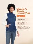 ORORO Women's Heated Gilet with Power Bank, Heated Vest Women Up to 10 Hours of Warmth (Charger Not Included) (Navy Blue,L)