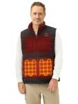 ORORO Men's Heated Down Gilet with Power Bank, Lightweight Heated Vest with 800 Fill Power Down (Charger Not Included) (Neutral Black,L)