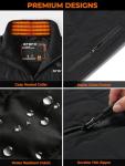 ORORO Men's Heated Down Gilet with Power Bank, Lightweight Heated Vest with 800 Fill Power Down (Charger Not Included) (Neutral Black,L)