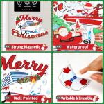 Qyeahkj 26pcs Merry Christmas Magnetic Decorations for Cruise Door Car Ship Cruisemas Holiday Carnival Magnet for Holiday Fridge Refrigerator Anniversary Cruise Party Supplies Favors