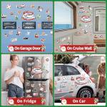 Qyeahkj 26pcs Merry Christmas Magnetic Decorations for Cruise Door Car Ship Cruisemas Holiday Carnival Magnet for Holiday Fridge Refrigerator Anniversary Cruise Party Supplies Favors