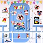 Lionable 16PCS Cruise Door Magnet Decorations, Reflective Captain Mouse Cruise Door Decor Cute Summer Life Mouse Cruise Magnetic Stickers Decal for Cars Refrigerator Carnival Cruise Ship Birthday Holiday Party