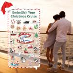 Qyeahkj 26pcs Merry Christmas Magnetic Decorations for Cruise Door Car Ship Cruisemas Holiday Carnival Magnet for Holiday Fridge Refrigerator Anniversary Cruise Party Supplies Favors