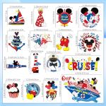 Lionable 16PCS Cruise Door Magnet Decorations, Reflective Captain Mouse Cruise Door Decor Cute Summer Life Mouse Cruise Magnetic Stickers Decal for Cars Refrigerator Carnival Cruise Ship Birthday Holiday Party