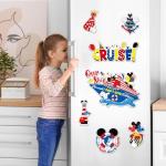 Lionable 16PCS Cruise Door Magnet Decorations, Reflective Captain Mouse Cruise Door Decor Cute Summer Life Mouse Cruise Magnetic Stickers Decal for Cars Refrigerator Carnival Cruise Ship Birthday Holiday Party