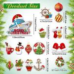 Kanayu 16 Pcs Christmas Cruise Door Decorations Magnetic Xmas Car Magnets Anchor Life Preserver Snowman Christmas Ball Wreath Magnets for Carnival Cruise Car Locker Refrigerator