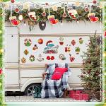 Kanayu 16 Pcs Christmas Cruise Door Decorations Magnetic Xmas Car Magnets Anchor Life Preserver Snowman Christmas Ball Wreath Magnets for Carnival Cruise Car Locker Refrigerator