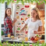 Kanayu 16 Pcs Christmas Cruise Door Decorations Magnetic Xmas Car Magnets Anchor Life Preserver Snowman Christmas Ball Wreath Magnets for Carnival Cruise Car Locker Refrigerator