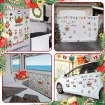 Zhouboutb 16 Pcs Christmas Garage Cruise Door Magnets Stickers Fridge Refrigerator, Xmas Magnet Car Door Fridge Magnetic Decor for Christmas Party Kitchen Locker Holiday Joy Decor