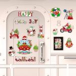 Zhouboutb 16 Pcs Christmas Garage Cruise Door Magnets Stickers Fridge Refrigerator, Xmas Magnet Car Door Fridge Magnetic Decor for Christmas Party Kitchen Locker Holiday Joy Decor