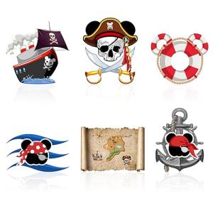 JieyueJewelry 12 Pcs Cruise Door Magnet Stickers, Pirate Captain Mouse Sea Navigation Car Cruise Door Decorations Anchor Cruise Ship Holiday Decor for Halloween Carnival Cruise Refrigerator Door