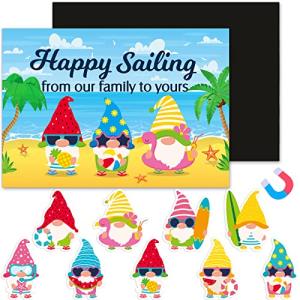 Qyeahkj 12pcs Large Cruise Door Decorations, Magnetic Summer Beach Magnets Cruise Ship Refrigerator Car Mailbox Decorations for Fridge Refrigerator Summer Carnival Anniversary Cruise Party Supplies Favors