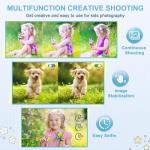 Sixtray Digital Camera 1080P, 44MP Digital Camera Compact with Flash Image Stabilization and 16X Digital Zoom Mini Selfie Camera Rechargeable Digital Camera for Kids Beginners Teenagers