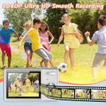Taichaeu Digital Camera 1080P FHD Compact Camera 44MP Camera with 2.4" LCD Screen,16X Digital Zoom Simple Vlogging Camera Portable Digital Camera with 32gb SD Card for Kids Teen Students Beginner (Silver)