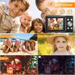 Nicamery Digital Camera 1080P 44MP Compact Digital Camera 16X Digital Zoom with 2.4" LCD Screen, Point and Shoot Digital Camera Vlogging Camera for Kids, Teenagers, Beginners, Boys, Girls(Black)