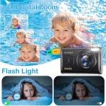 Komery Digital Camera, 4K Kids Camera for Photography, 64MP Compact Vlogging Camera, 18X Digital Zoom Video Camera, Auto Focus Point and Shoot Digital Cameras with 32G TF Card, Gift for Students Teens