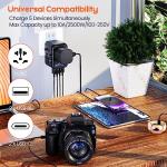 Bigfish Universal Travel Adapter, Worldwide Travel Plug Adapter with 2 USB A and 2 USB C, Dual 10A Fuses All In One International Travel Adapter - EU UK US AUS Plugs