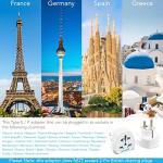 Mytravelpal World To EU Travel Adapter | UK, US, Australia To Europe Plug Adapter | MyTravelPal® Universal Plug Adapter For Use France, Germany, Spain & Most of Europe
