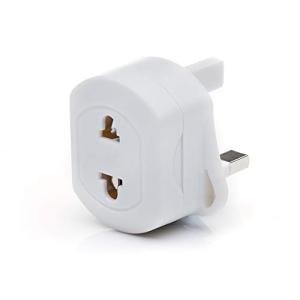 Q4U Travel Adapter Plug EU TO UK, White Plug For Shaver/Toothbrush